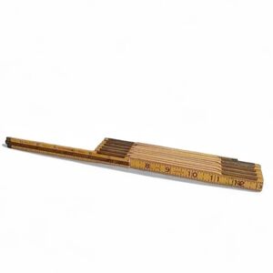 VINTAGE Measuring Stick Yellow Folding Extension Retro Workshop Tool 6FT